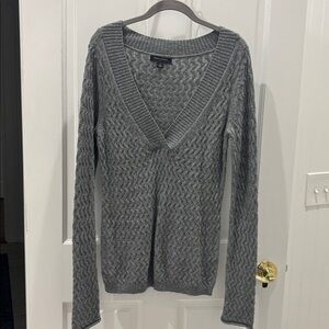 Banana Republic Heather Gray Knit Sweater Size M